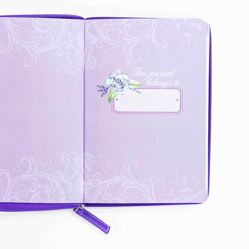 Zippered Journal - Purple God of Hope