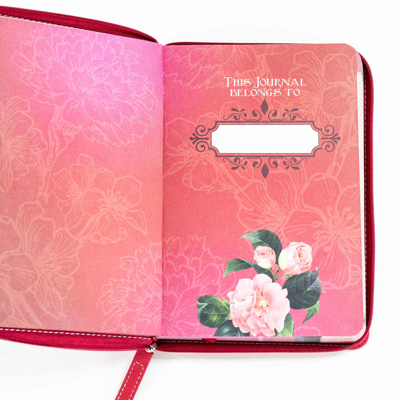 Bible Journal - Pink floral, Colossians 2:2