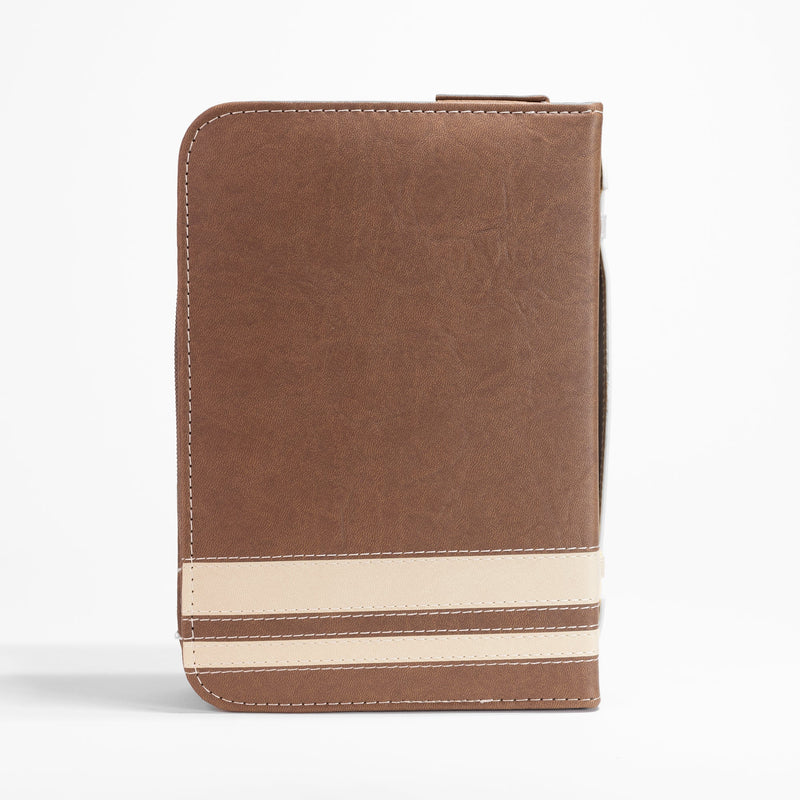 Divine Details: Bible Cover - Brown & Cream - Matthew 19:26