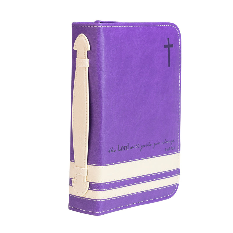 Divine Details: Bible Cover - Purple & Cream - Isaiah 58:11