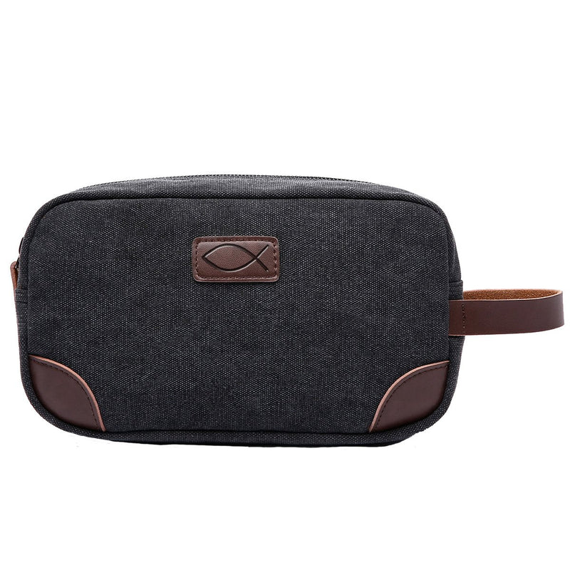 Man of God Canvas and Leather Dopp, Black Man of God Canvas and Leather Dopp, Black