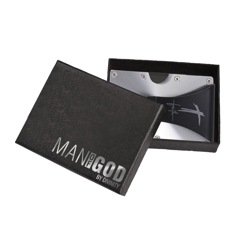 Man of God: Stainless Tactical Wallet - Nicole Brayden Gifts