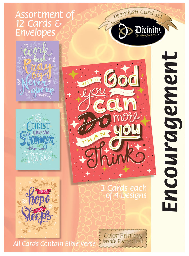 Divinity Boutique Boxed Cards: Encouragement Trendy Wording