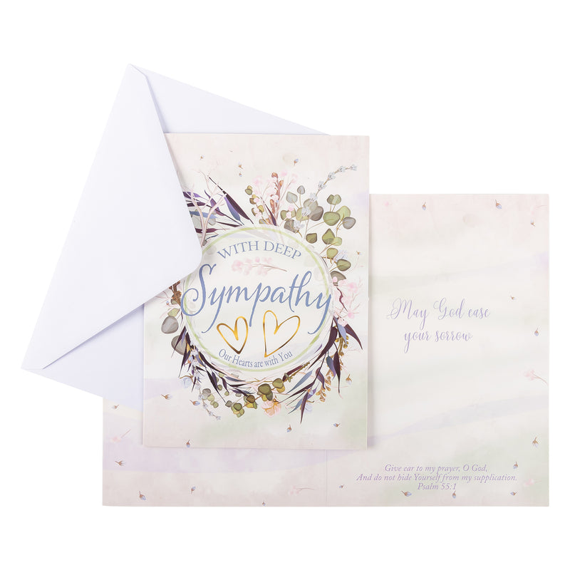 Boxed Sympathy Cards - Watercolor Grass - Set of 12