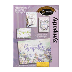 Boxed Sympathy Cards - Watercolor Grass - Set of 12