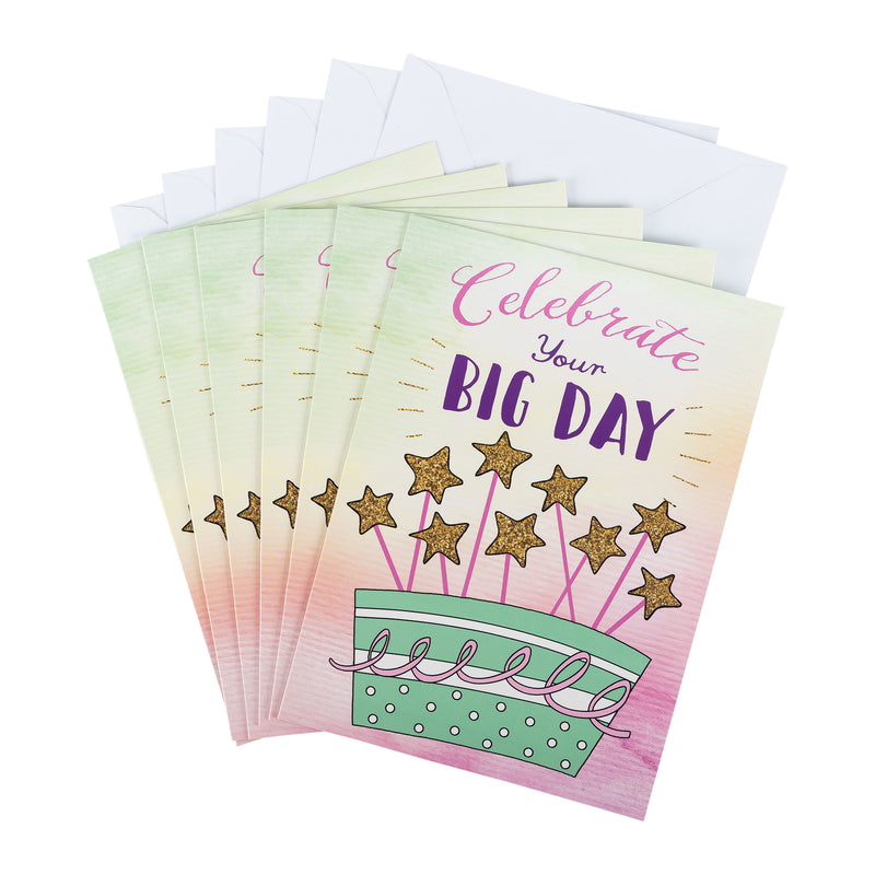 Single Cards: Birthday, Big Day, Celebrate Your Big Day (Set of 6)