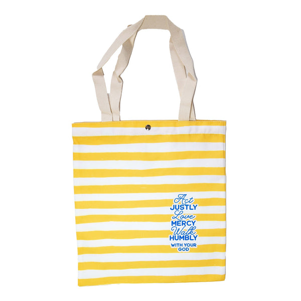 Striped Tote - Yellow - Act Justly