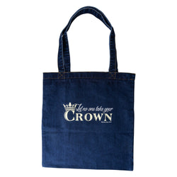 Denim Tote - No One Take Your Crown