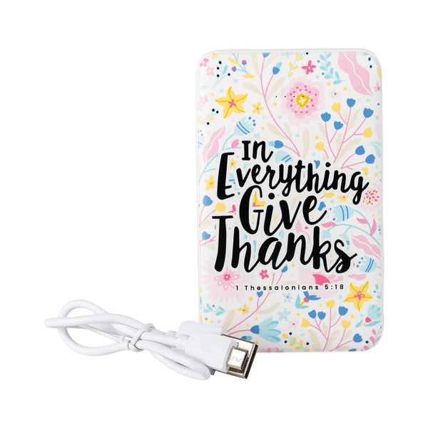 Power Bank - White - Give Thanks