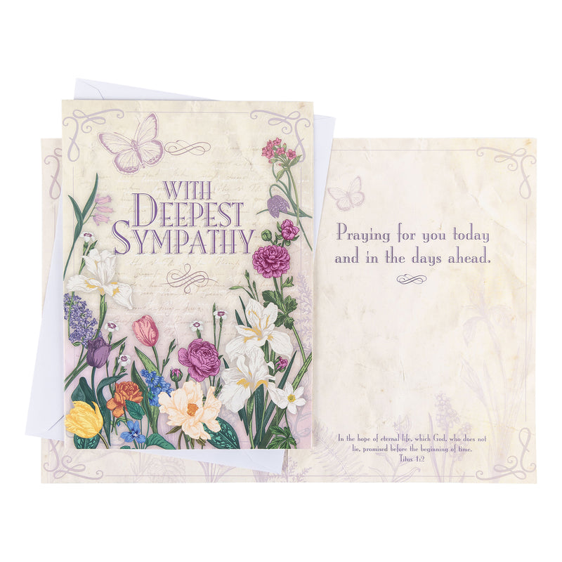 Single Cards - Sympathy - Floral Titus 1:2 (6 pk)