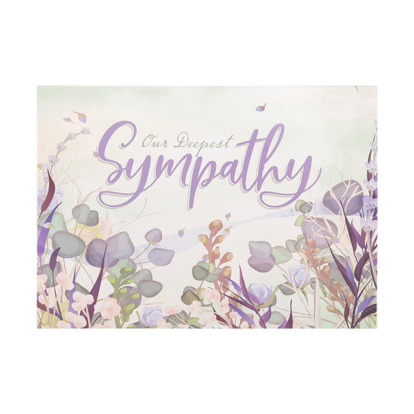 Single Cards - Sympathy - Floral Psalm 42:8 (6 pk)