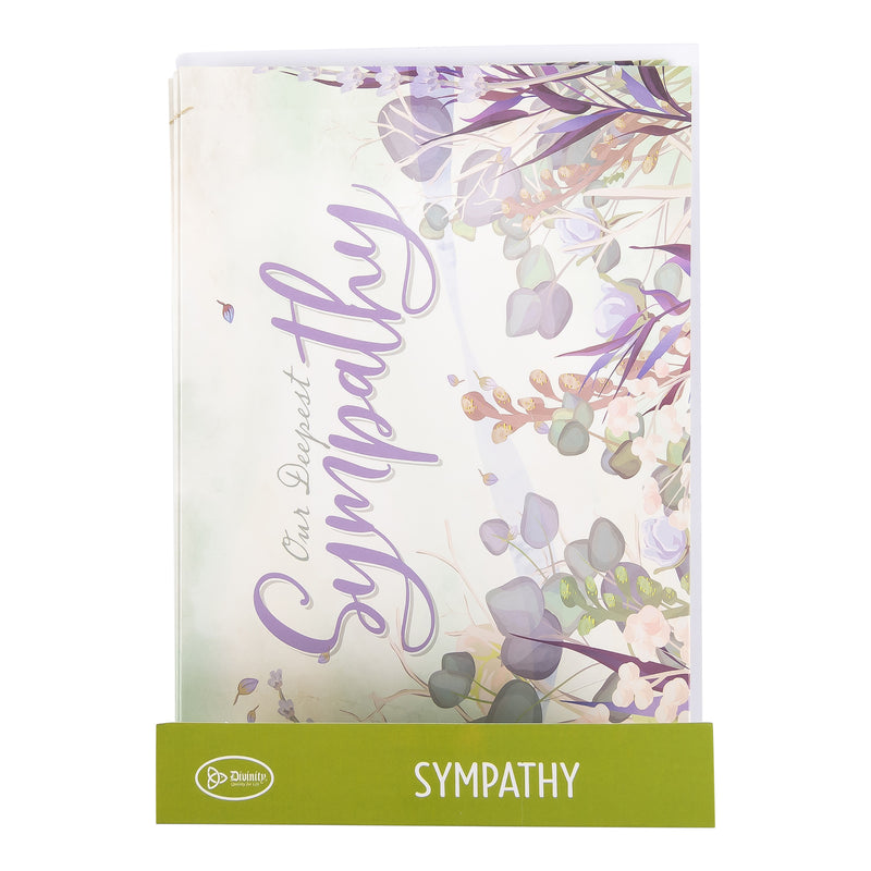 Single Cards - Sympathy - Floral Psalm 42:8 (6 pk)