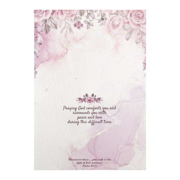 Single Cards - Sympathy - Roses - Psalm 89:15 (6 pk)