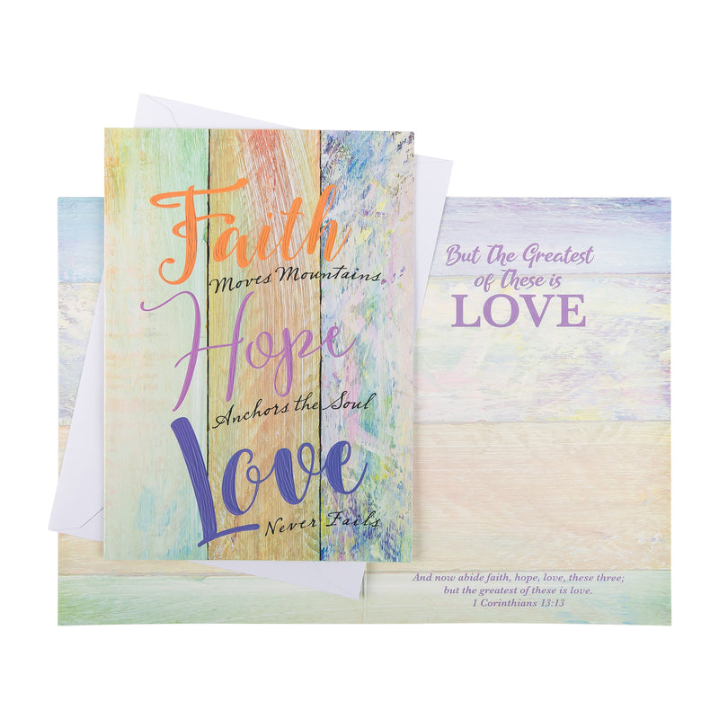 Single Cards - Wedding - Faith Hop Love 1 Corinthians 13:13 (6 pk)