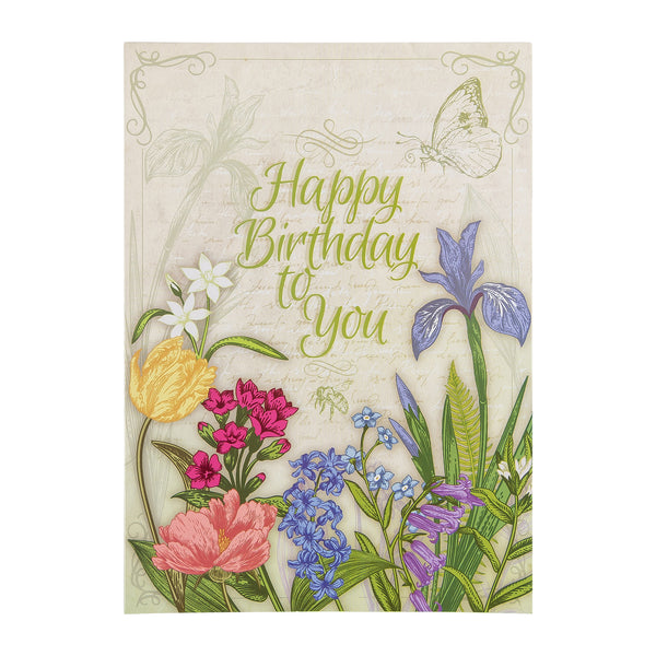 Single Cards - Birthday - Floral Philippians 4:6 (6 pk)