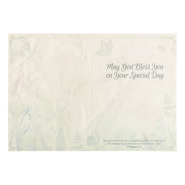 Single Cards - Birthday - Floral Philippians 4:6 (6 pk)