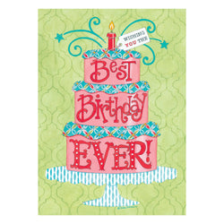 Single Cards - Birthday - Best Day Ever 2 Corinthians 9:8 KJV (6 pk)