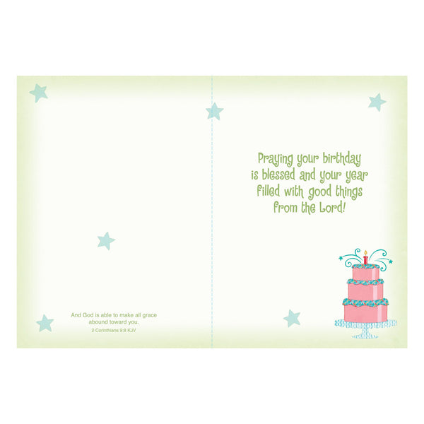 Single Cards - Birthday - Best Day Ever 2 Corinthians 9:8 KJV (6 pk)