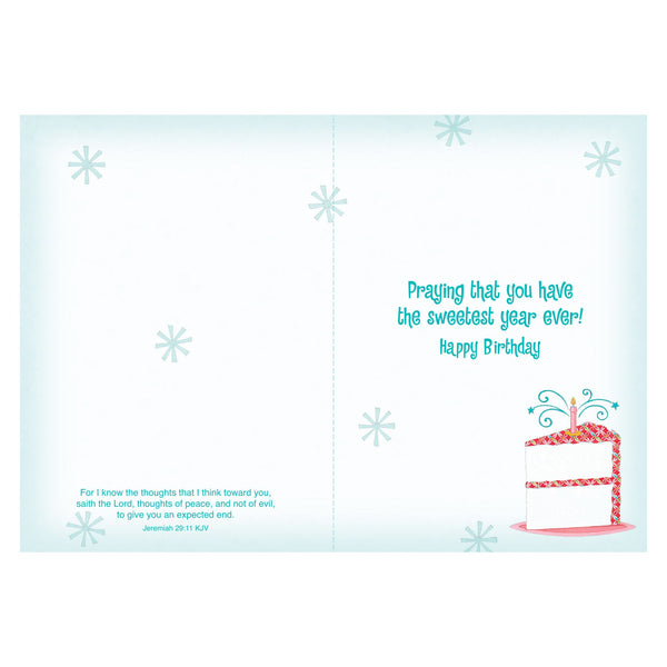 Single Cards - Birthday - Slice of Cake Jeremiah 29:11 KJV (6 pk)