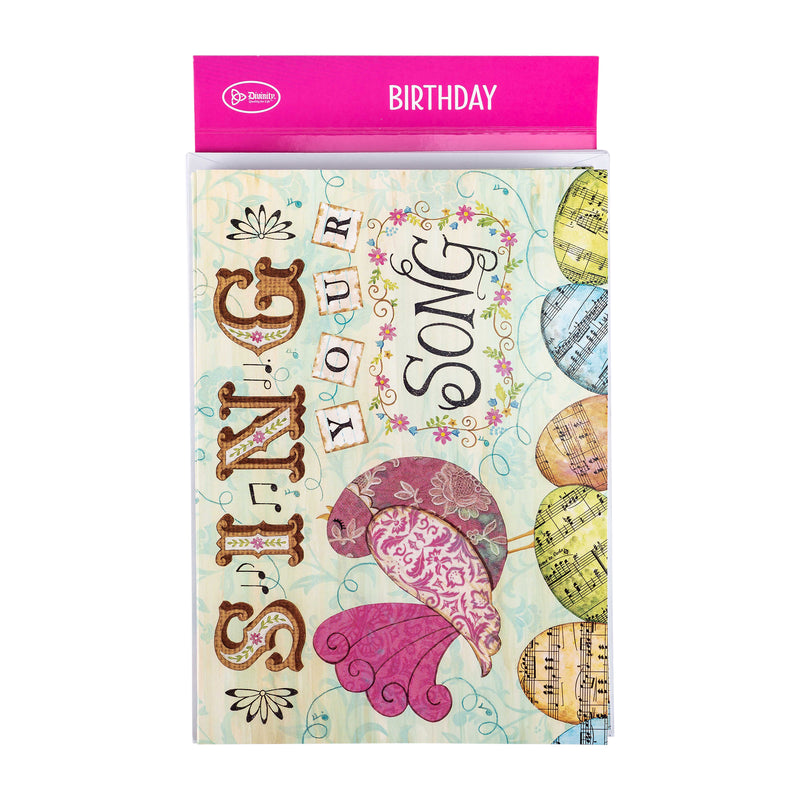 Single Cards - Birthday - Sing Your Song Psalm 118:24 (6 pk)