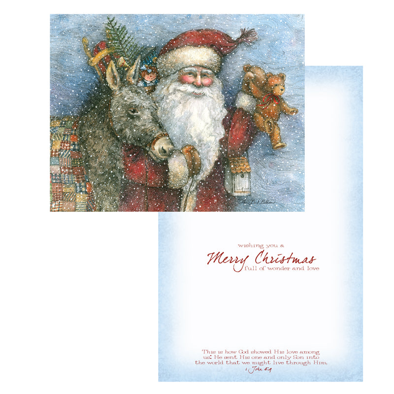 Boxed Christmas Cards: Vintage Santa