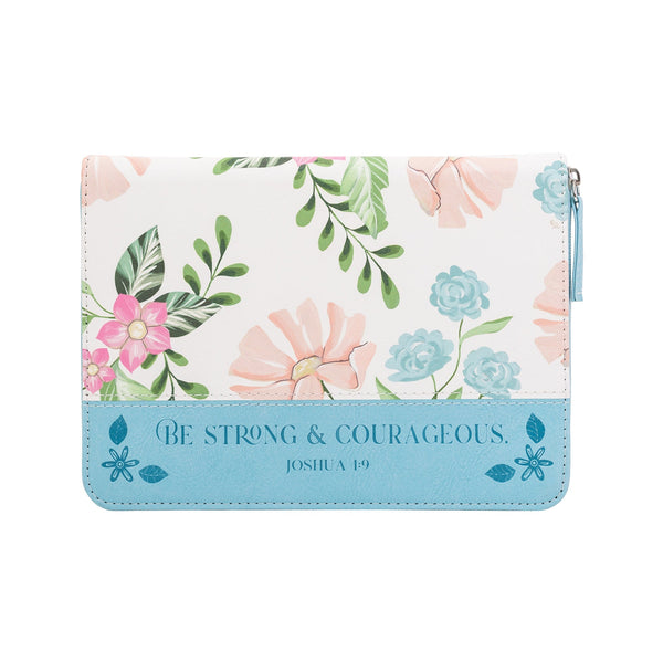 Zippered Journal: Floral Blue