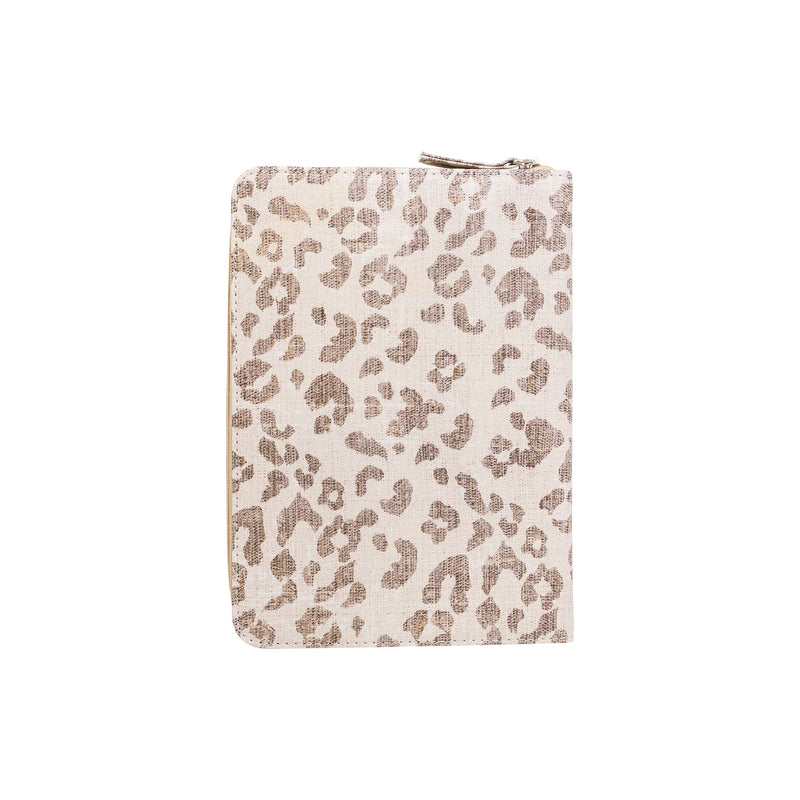 Zippered Journal: Leopard w/Metallic Gold Faith