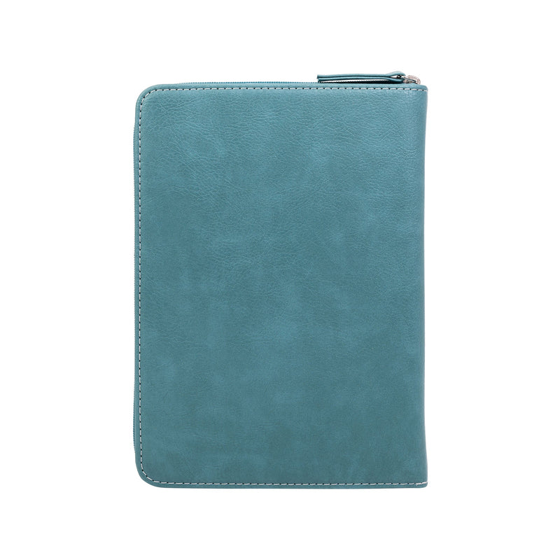 Zippered Journal: Teal tile w/Gem