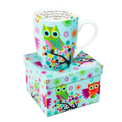 Ceramic Mug - Owls On Tree