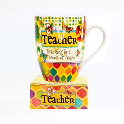 "Teacher" Mug with Notepad Gift Set