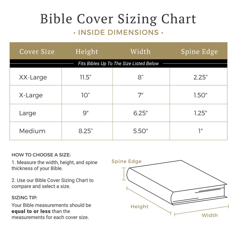 Bible Cover-Faith Collection Cross & Heart-X Large-Brown